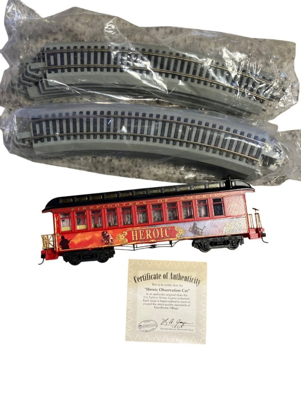 Heroic Observation Car Fire Fighters Heroes Express Hawthorne Village Train With